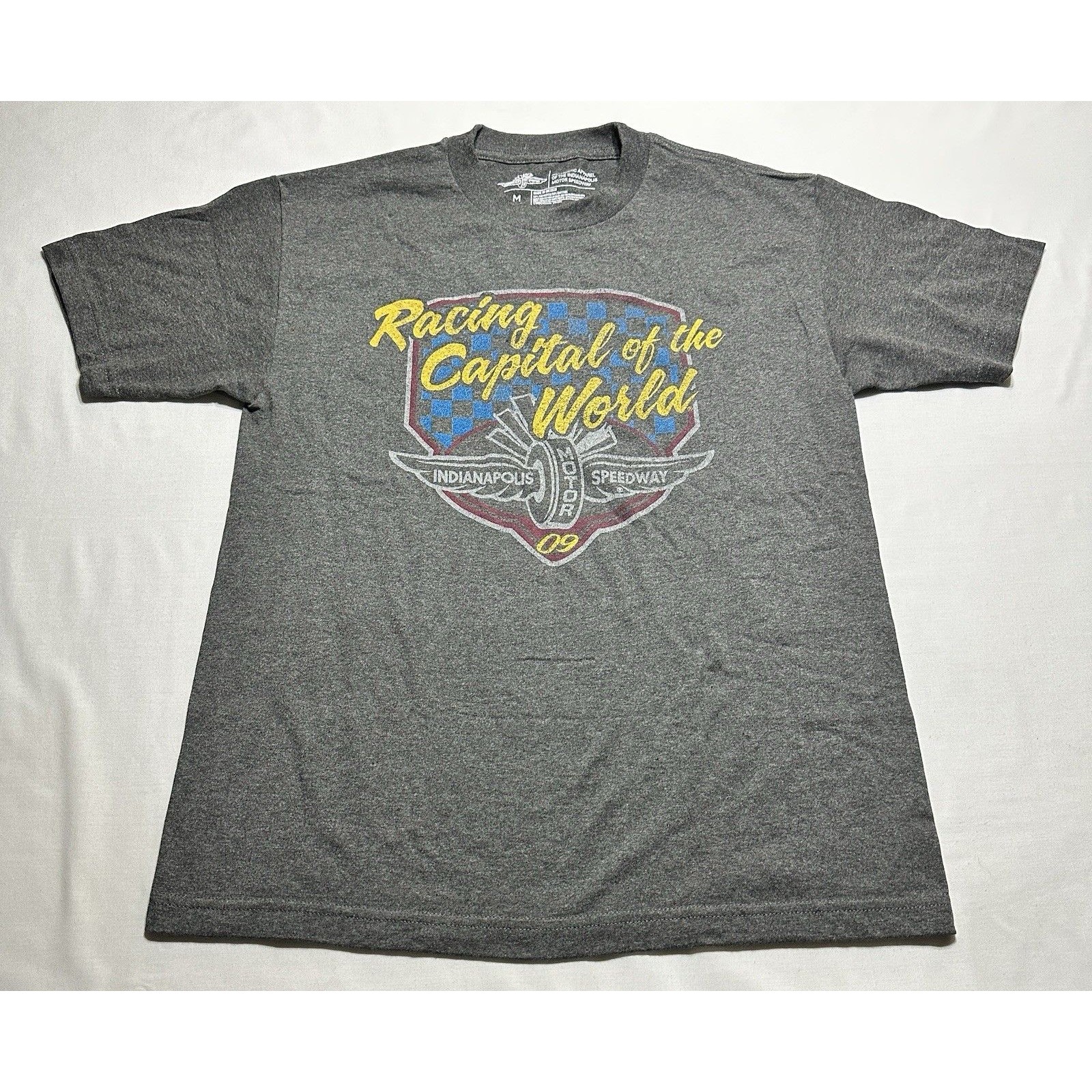 Indianapolis Motor Speedway Indy 500 2009 Gray Short Sleeve Shirt Racing Capital